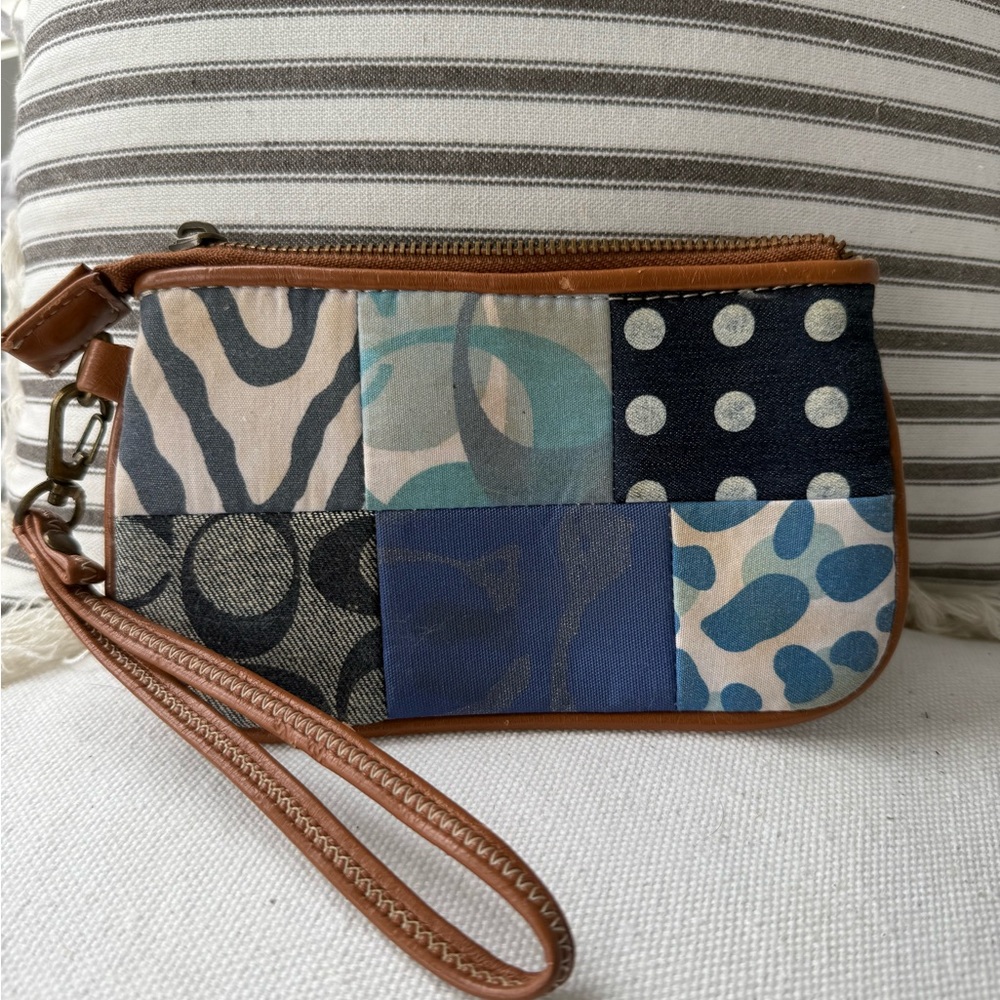 COACH Patchwork Wristlet Clutch